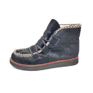 Royal Canadian Shoes Womens 9 Kwantlen Horsehair Boots Waterproof Black Lace Up